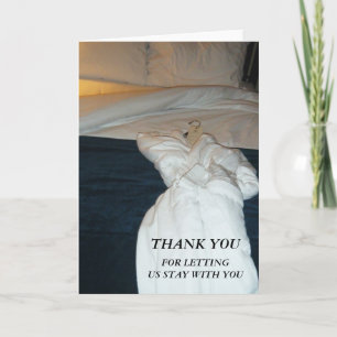 Thank you for letting us stay with you card