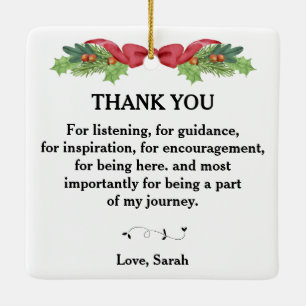 Thank You For listening, for guidance Ceramic Ornament