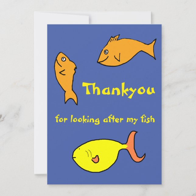 Thank you for looking after my fish card (Front)