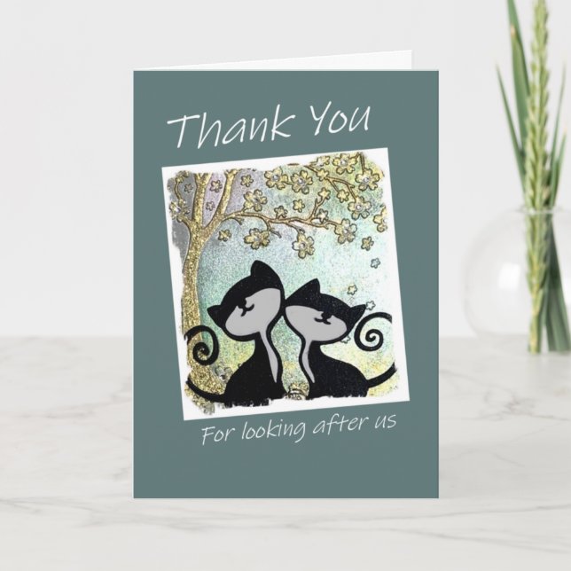 Thank You for looking after us card (Front)