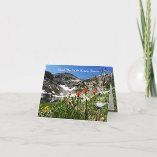 Thank You For Lovely Flowers, Mountains, Note card