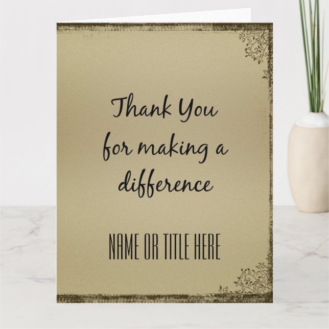 Thank you for Making a Difference (Front)