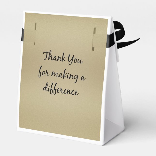 Thank you for Making a Difference Favour Box (Back Side)