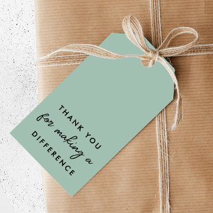 Thank you for Making a Difference  Gift Tags