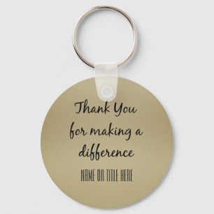 Thank you for Making a Difference Key Ring
