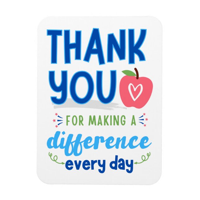 Thank You for Making a Difference Magnet (Vertical)
