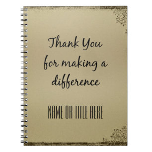 Thank you for Making a Difference Notebook