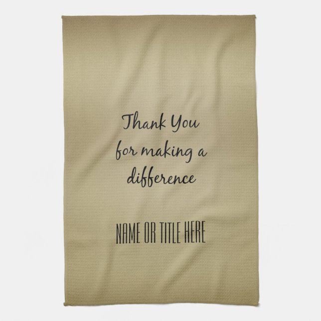 Thank you for Making a Difference Tea Towel (Vertical)