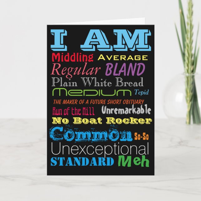 Thank you for making me feel important card (Front)