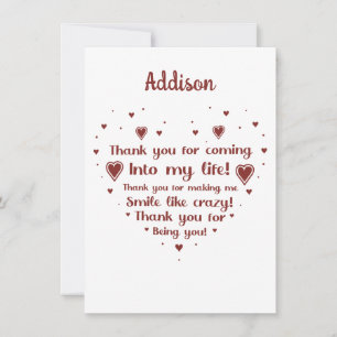 Thank you for making me smile card