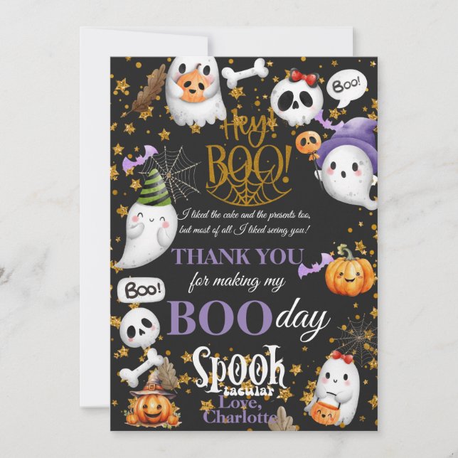 Thank You for Making My 1st Boo-day Spooktacular  Card (Front)