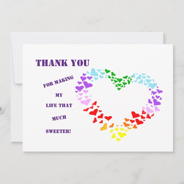 THANK YOU FOR MAKING MY LIFE THAT MUCH SWEETER! (Front)