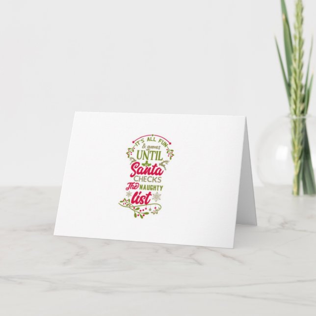 **THANK YOU FOR MAKING THE NAUGHTY LIST** HOLIDAY CARD (Front)