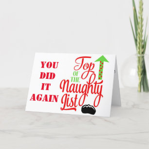 **THANK YOU FOR MAKING THE NAUGHTY LIST** HOLIDAY CARD
