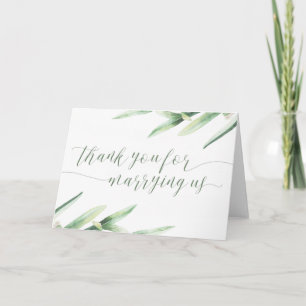 Thank You For Marrying Us Wedding Officiant Card