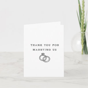 Thank You for Marrying Us Wedding Officiant Card