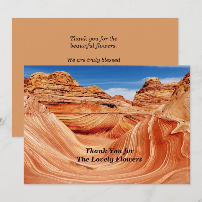 Thank You for Memorial Donation Photo Paradise Invitation (Front/Back)