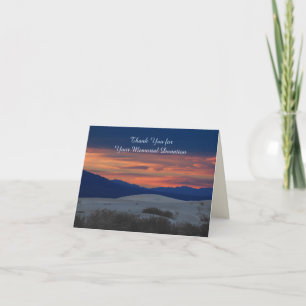 Thank You for Memorial Donation, Sunset at Dunes
