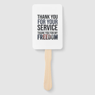 Thank You For My Freedom Patriotic Veteran Shirt_1 Hand Fan