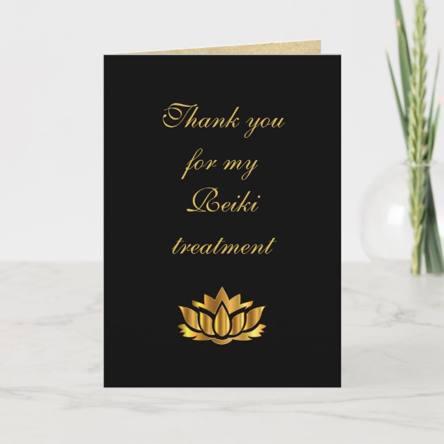 Thank you for my Reiki treatment Card (Front)