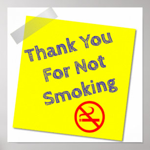Thank You for Not Smoking Poster