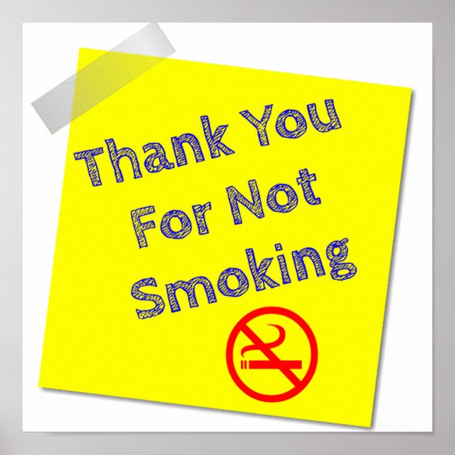 Thank You for Not Smoking Poster (Front)