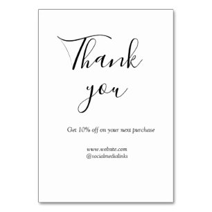 Thank you for order discount code website social b