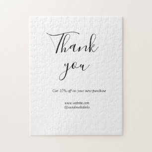 Thank you for order discount code website social b jigsaw puzzle