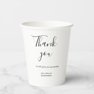 Thank you for order discount code website social b paper cups