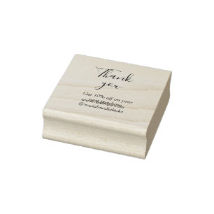 Thank you for order discount code website social b rubber stamp