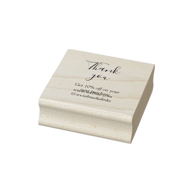 Thank you for order discount code website social b rubber stamp (Stamp)