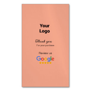 Thank you for order Google review add logo website Magnetic Business Card