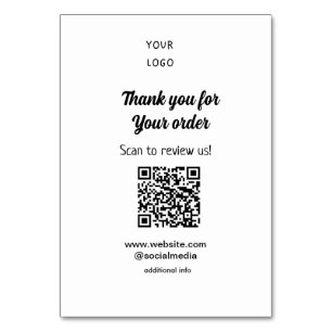 Thank you for order scan Review us business logo