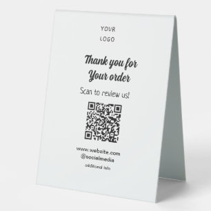 Thank you for order scan Review us business logo