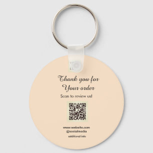 Thank you for order scan Review us business logo Key Ring