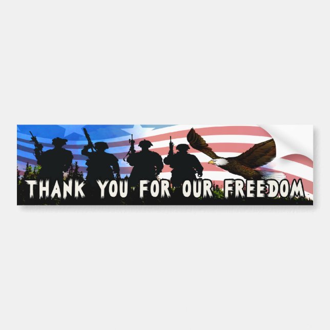 Thank You For Our Freedom! Bumper Sticker (Front)