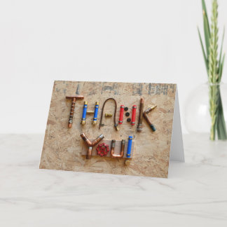 Thank You for Plumbers Card