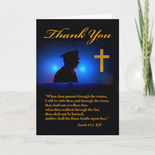 Thank You for Police Officer, Religious Theme Card