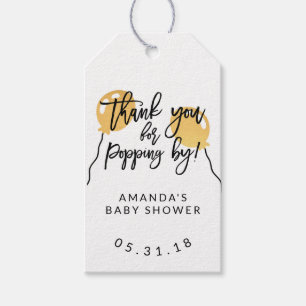 Thank You For Popping By Baby Shower Favour Tags