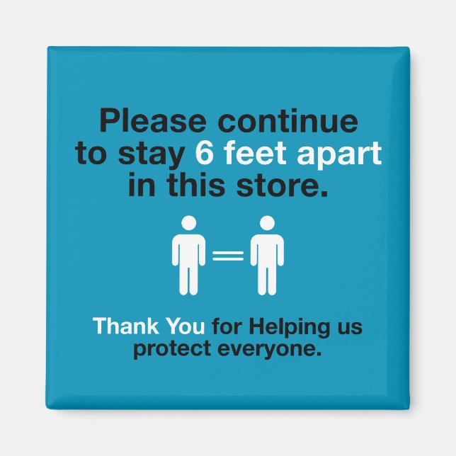 Thank You For Practicing Social Distancing Magnet (Front)