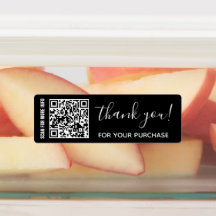 Thank You For Purchase Black Personalised QR Code