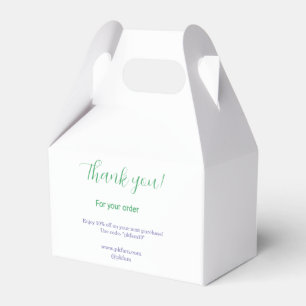 Thank you for purchase blue family business social favour box