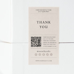 Thank You For Purchase Modern Beige Shipping