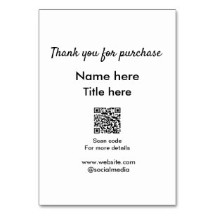 Thank you for purchase name title here scan QR