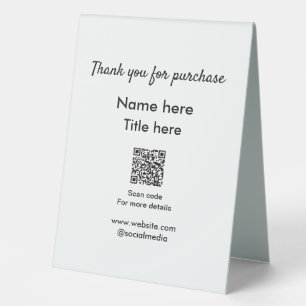 Thank you for purchase name title here scan QR