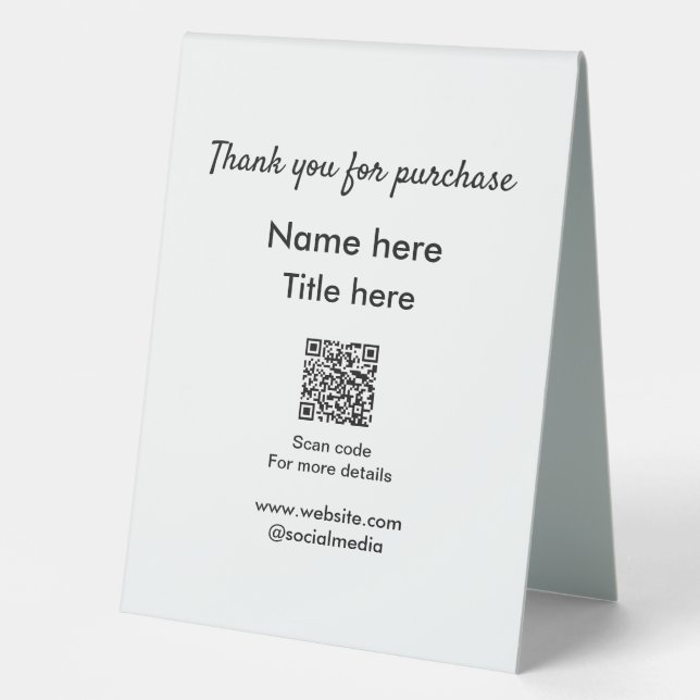 Thank you for purchase name title here scan QR (Front)
