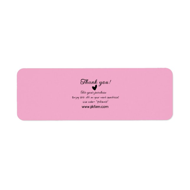 Thank you for purchase pink family business detail (Front)