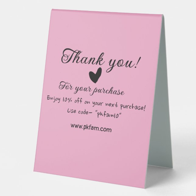 Thank you for purchase pink family business detail (Front)