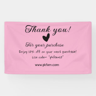 Thank you for purchase pink family business detail banner