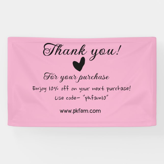 Thank you for purchase pink family business detail banner (Horizontal)
